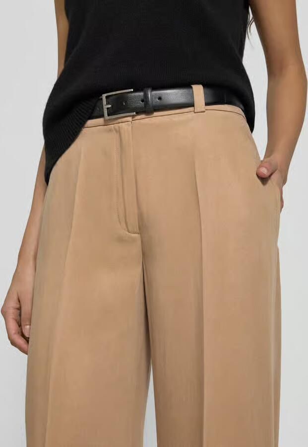 HUGO Relaxed fit stoffen broek in pure lyocell model 'Hasene' - Foto 2