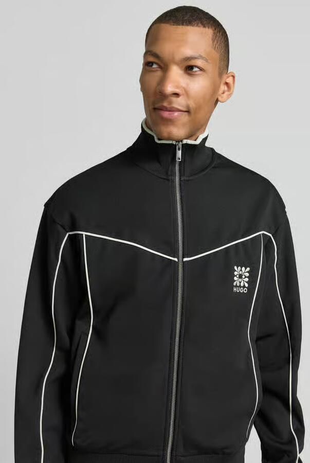 HUGO relaxed fit sweatjack van katoenmix model 'DARYNT'