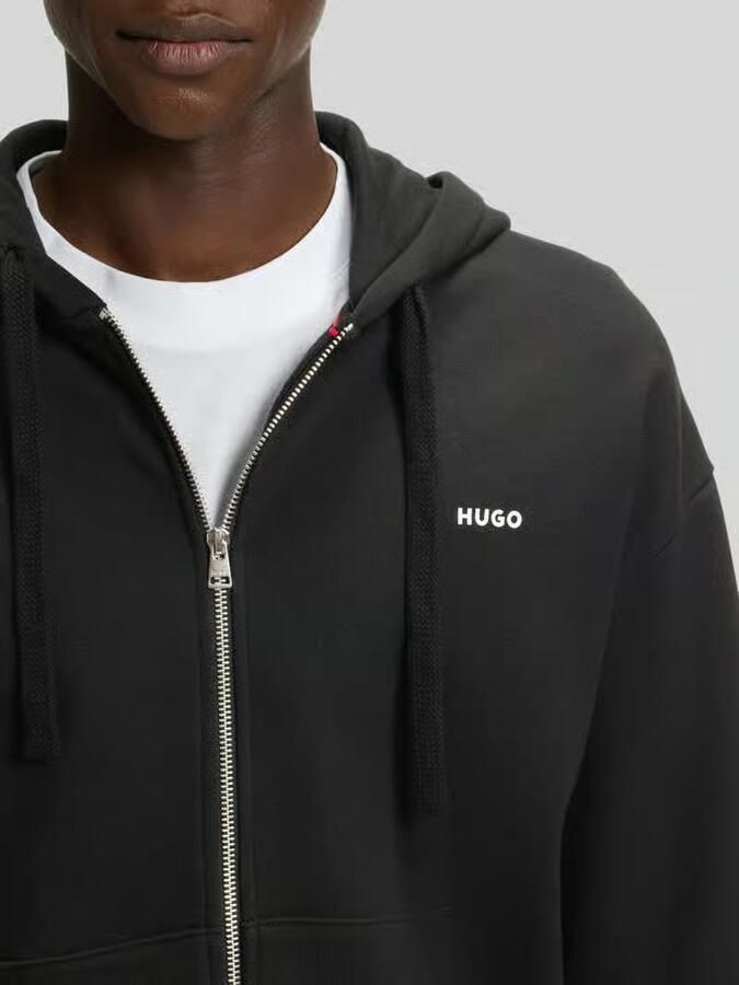 HUGO Relaxed fit sweatjack van puur katoen model 'DAPOZIP' - Foto 2