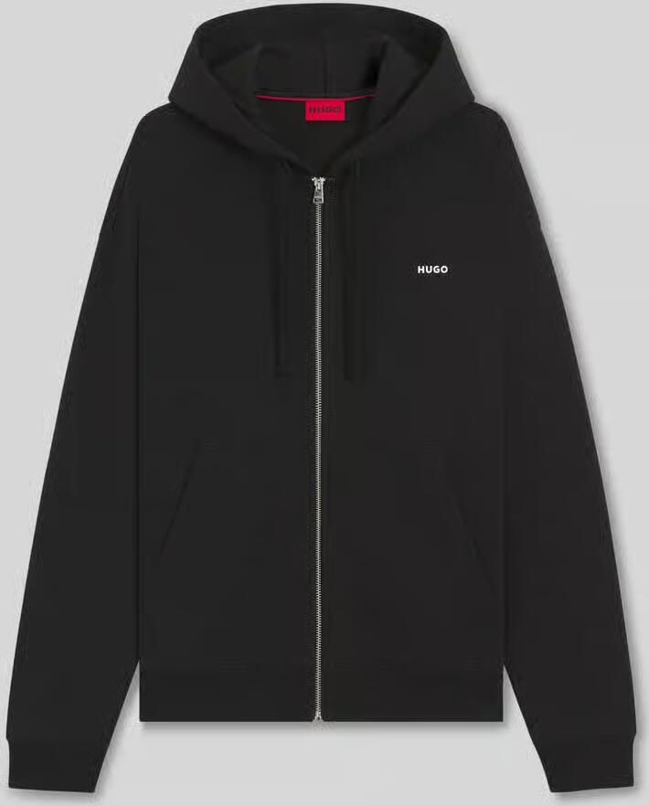 HUGO Relaxed fit sweatjack van puur katoen model 'DAPOZIP'