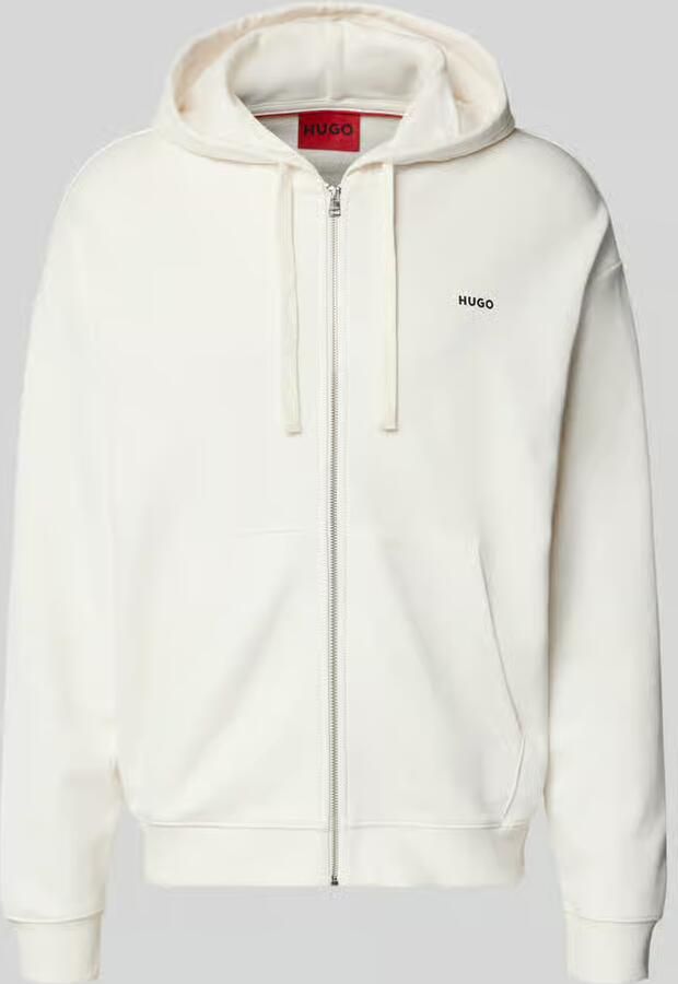 HUGO Relaxed fit sweatjack van puur katoen model 'DAPOZIP'