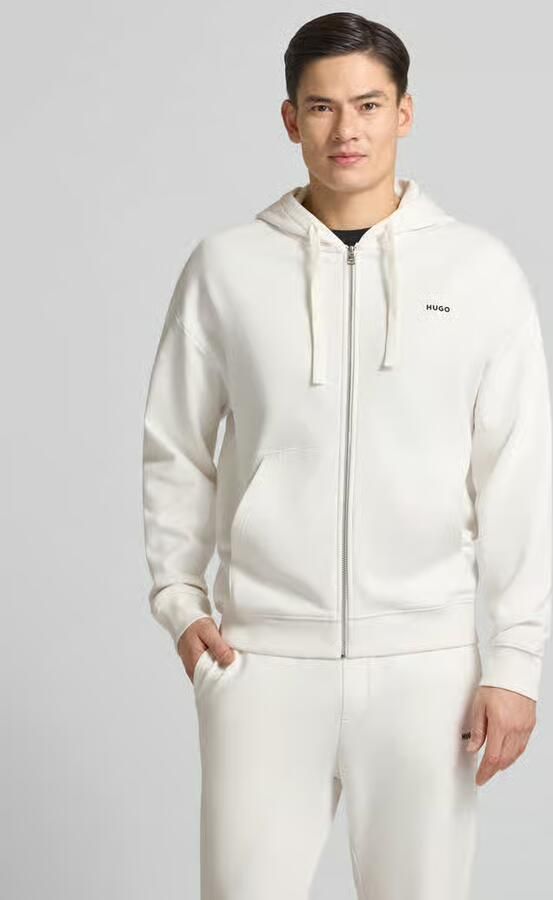 HUGO Relaxed fit sweatjack van puur katoen model 'DAPOZIP' - Foto 4