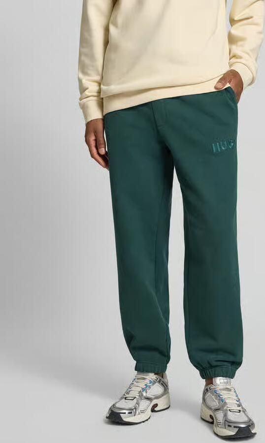 HUGO Relaxed fit sweatpants van katoenmix model 'DELWONY' - Foto 2