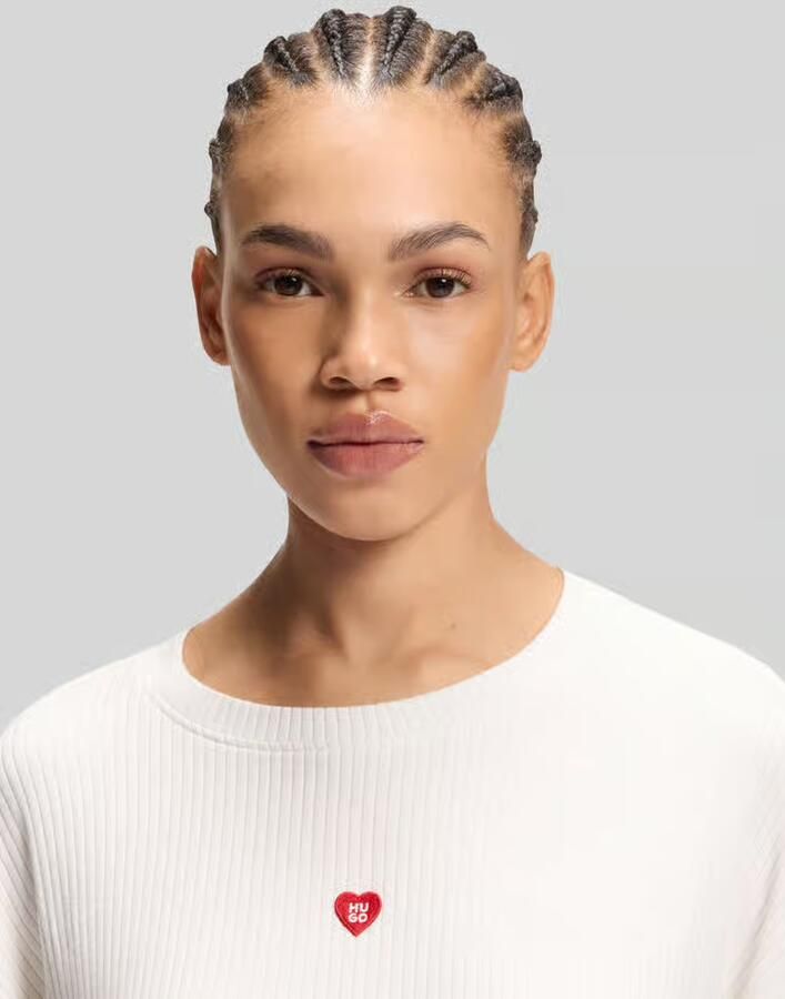 HUGO relaxed fit sweatshirt van modalmix model ' HEART'