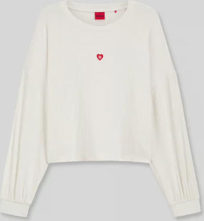 HUGO relaxed fit sweatshirt van modalmix model ' HEART' - Foto 2