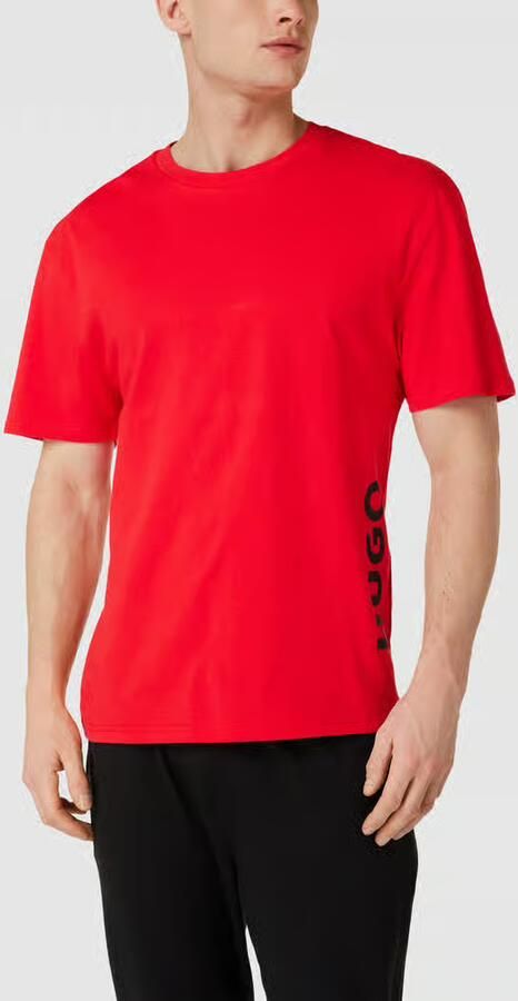 Hugo Boss Heren Stijlvolle Biologisch Katoenen T-shirt Red Heren - Foto 3