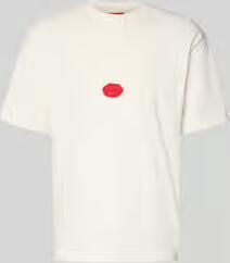 HUGO Relaxed fit T-shirt van katoenjersey model 'DIVIS'