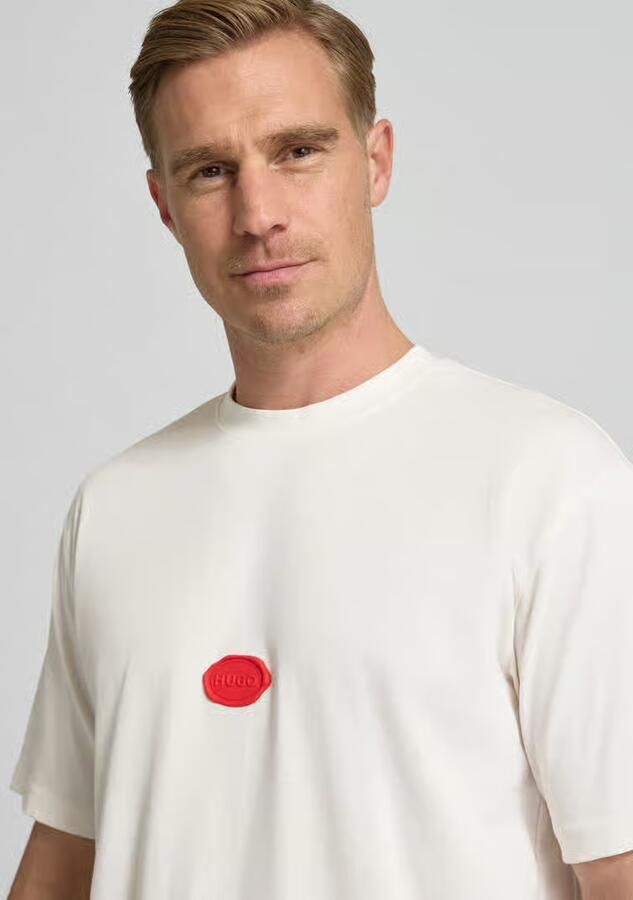 HUGO Relaxed fit T-shirt van katoenjersey model 'DIVIS' - Foto 2