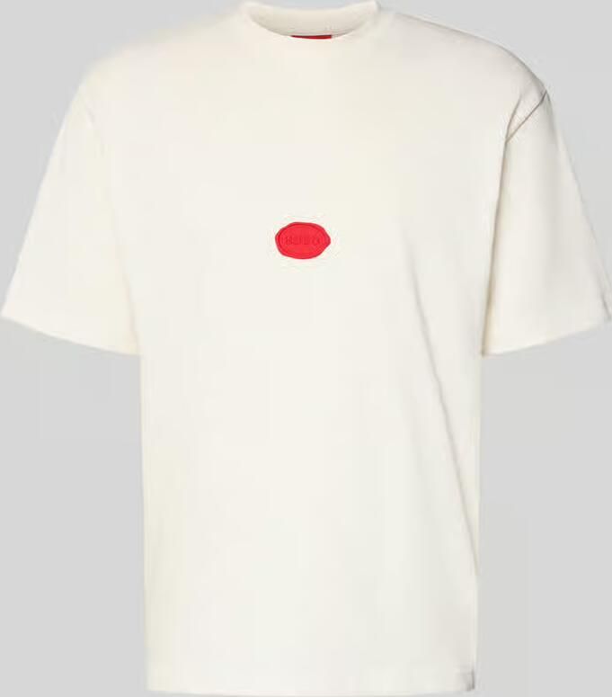 HUGO Relaxed fit T-shirt van katoenjersey model 'DIVIS'