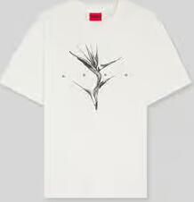 HUGO relaxed fit T-shirt van puur katoen model 'DARISE'