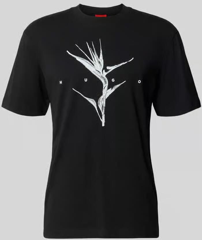 HUGO relaxed fit T-shirt van puur katoen model 'DARISE' - Foto 3