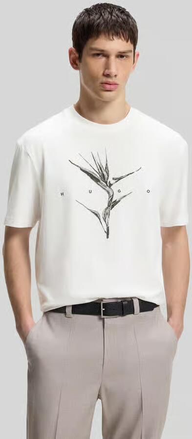 HUGO relaxed fit T-shirt van puur katoen model 'DARISE' - Foto 3