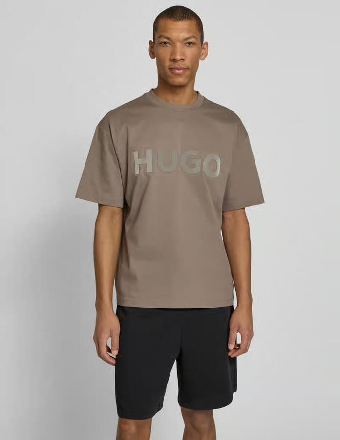 HUGO relaxed fit T-shirt van puur katoen model 'DINKEE' - Foto 3