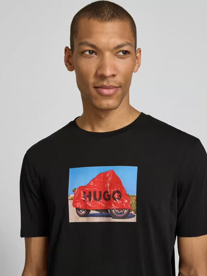 HUGO relaxed fit T-shirt van puur katoen model 'DOSTINO'