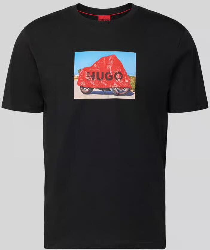 HUGO relaxed fit T-shirt van puur katoen model 'DOSTINO' - Foto 2