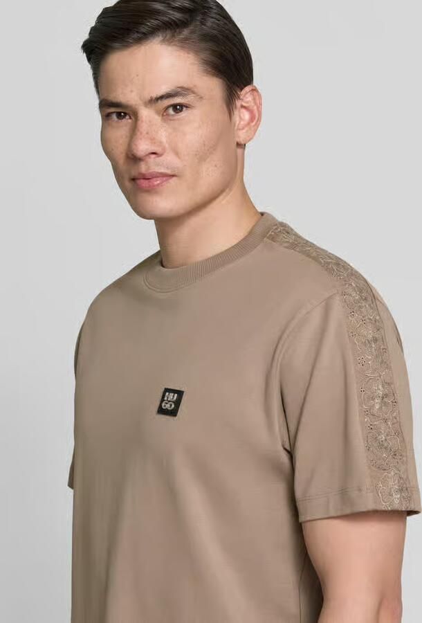 HUGO relaxed fit T-shirt van puur katoen model 'DROSTEE'