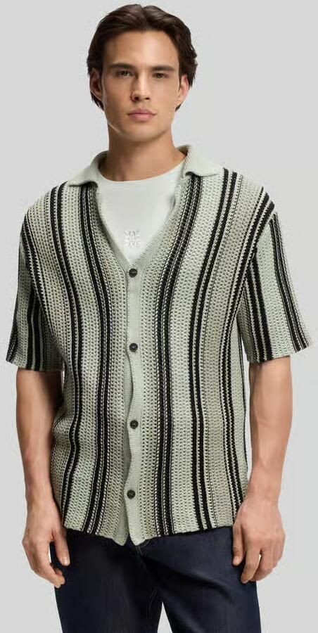 HUGO relaxed fit vrijetijdsoverhemd van knitwear model 'SEESORN' - Foto 3