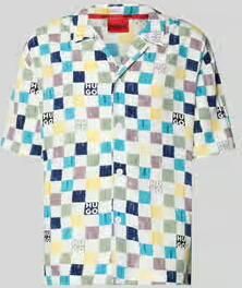 HUGO relaxed fit vrijetijdsoverhemd van pure viscose model 'BEACH'