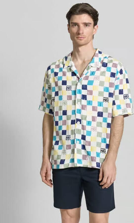 HUGO relaxed fit vrijetijdsoverhemd van pure viscose model 'BEACH' - Foto 3