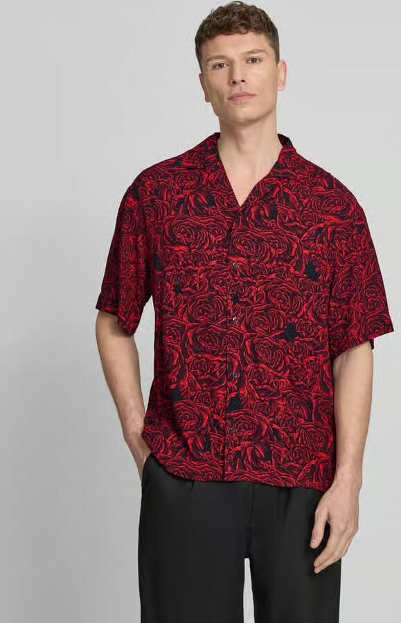 HUGO relaxed fit vrijetijdsoverhemd van pure viscose model 'ESPINO'