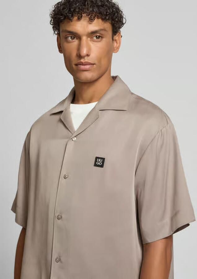 HUGO relaxed fit vrijetijdsoverhemd van puur lyocell model 'ESPINO'