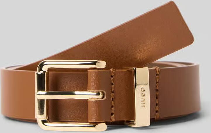 HUGO Riem van echt leer met logodetail model 'Palm-MLoop'