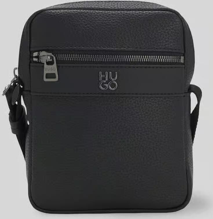 HUGO Schoudertas in leerlook model 'QUANTIC_NS ZIP'