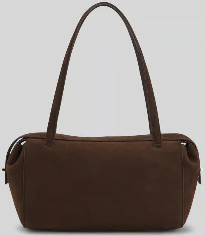 HUGO Schoudertas van materiaalmix in velourslook