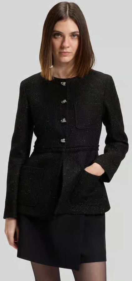 HUGO Shaped fit blazer van bouclé model 'AFRANZI' - Foto 2
