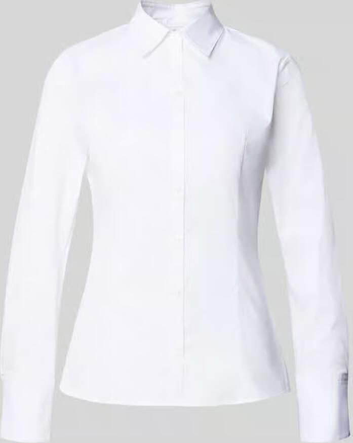 HUGO Shaped fit overhemdblouse van katoenmix model 'THE FITTED SHIRT'