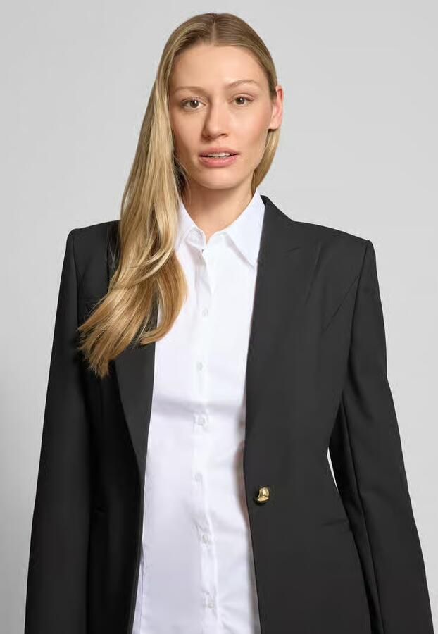 HUGO Shaped fit overhemdblouse van katoenmix model 'THE FITTED SHIRT' - Foto 2
