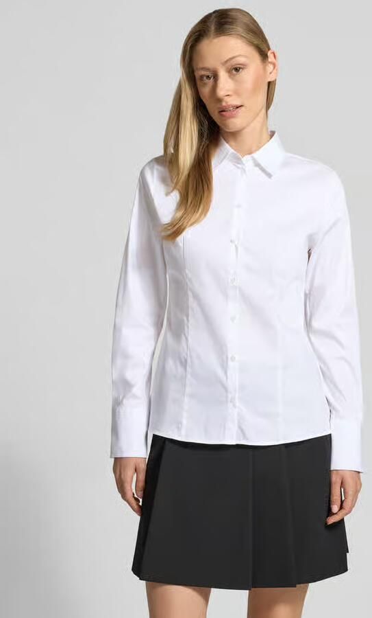 HUGO Shaped fit overhemdblouse van katoenmix model 'THE FITTED SHIRT' - Foto 2