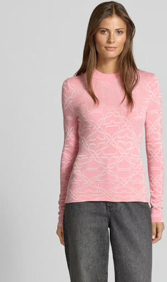 HUGO Shirt met lange mouwen van viscosemix in gebreide look model 'Satero' - Foto 2