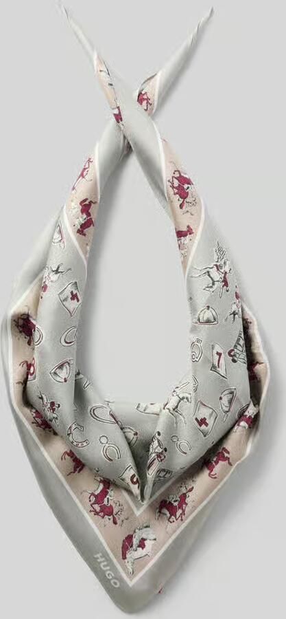 HUGO Sjaal van mix van viscose en zijde model 'BANDANA CM 60X60' - Foto 2