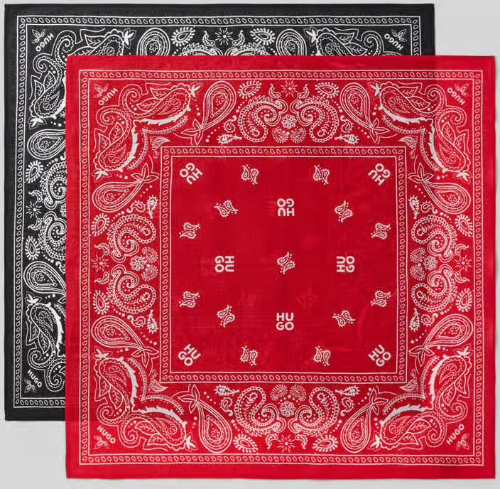 HUGO Bandana van puur katoen in set van 2 model '2BANDANA' - Foto 4
