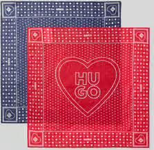 HUGO Sjaal van puur katoen model '2Bandana'