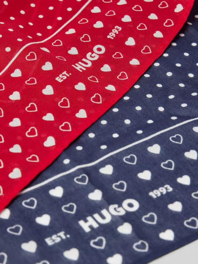 HUGO Sjaal van puur katoen model '2Bandana'