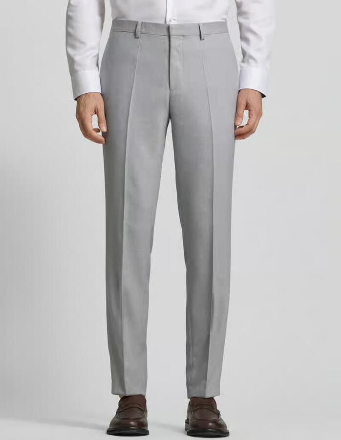 HUGO Skinny fit pantalon met wol model 'HESTEN253X' - Foto 3