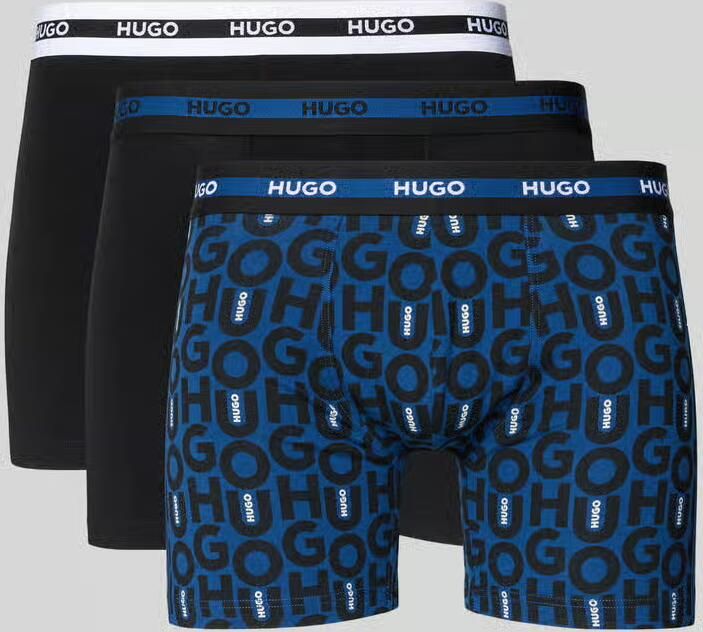 HUGO skinny fit trunks van katoenmix in set van 3 - Foto 2