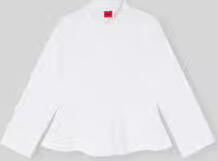 HUGO slim fit blouse van puur katoen met peplum model 'EMBRELLA'
