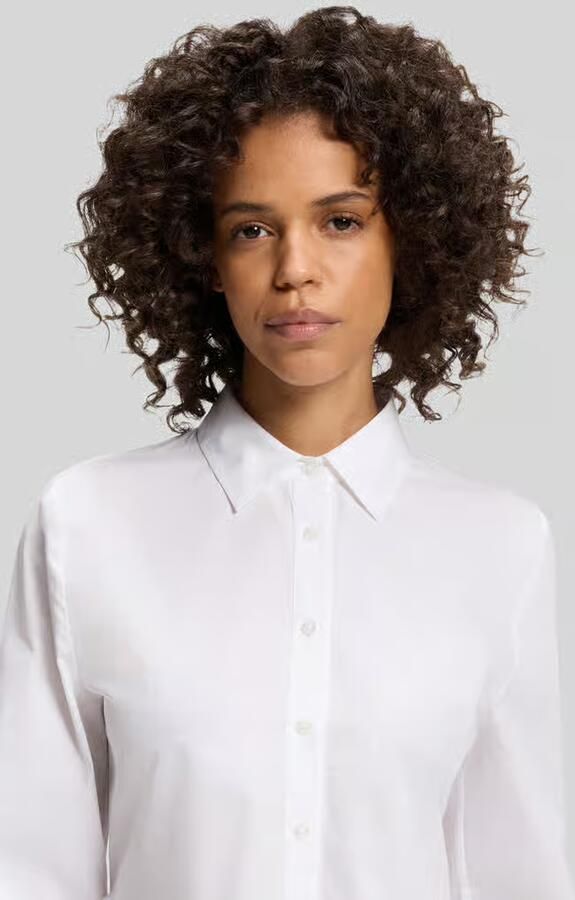 HUGO slim fit blouse van puur katoen met peplum model 'EMBRELLA'
