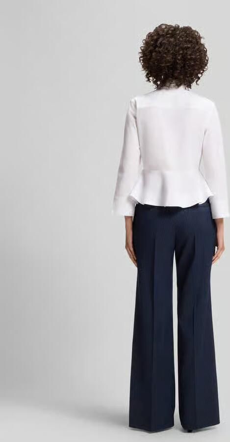 HUGO slim fit blouse van puur katoen met peplum model 'EMBRELLA' - Foto 2