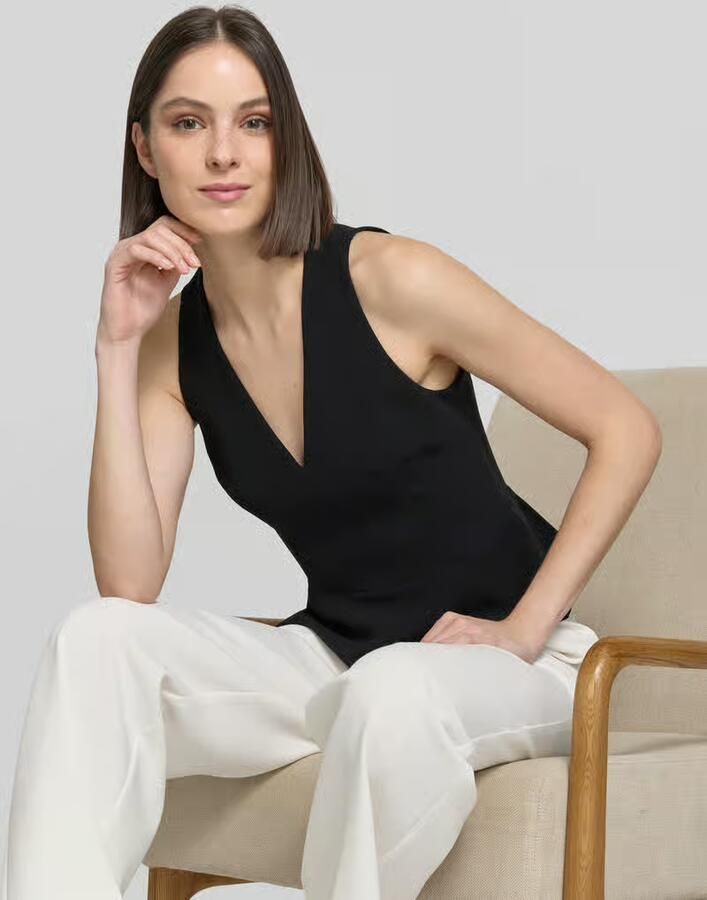 HUGO slim fit blousetop met peplum