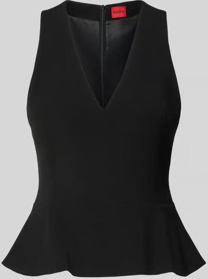 HUGO slim fit blousetop met peplum - Foto 2