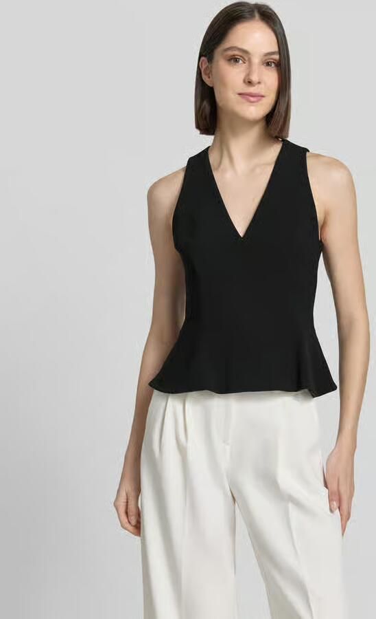 HUGO slim fit blousetop met peplum - Foto 2