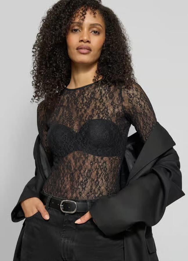 HUGO Slim fit body met kant model 'DULIETTA' - Foto 2