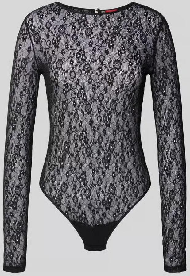 HUGO Slim fit body met kant model 'DULIETTA'