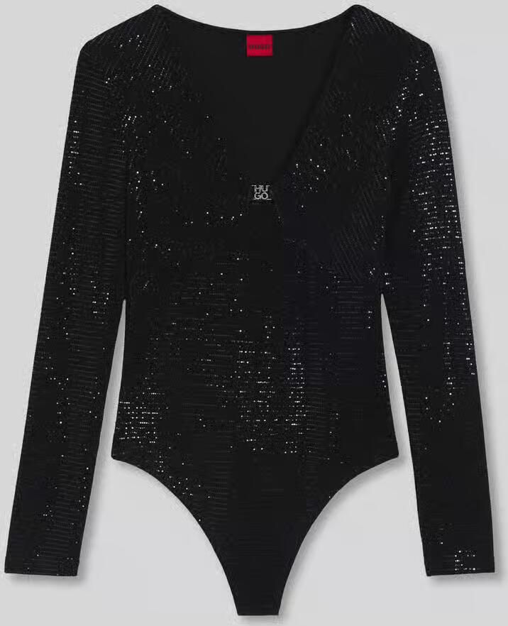 HUGO Slim fit body van glanzende elastische jersey model 'DAMMERY' - Foto 2