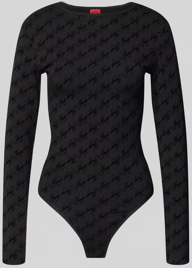 HUGO Slim fit body van mix van katoen en modal model 'FLOKKY'