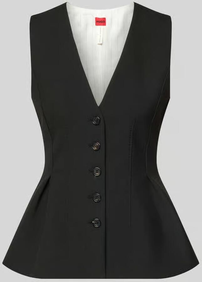 HUGO slim fit bodywarmer met viscose model 'Anena'